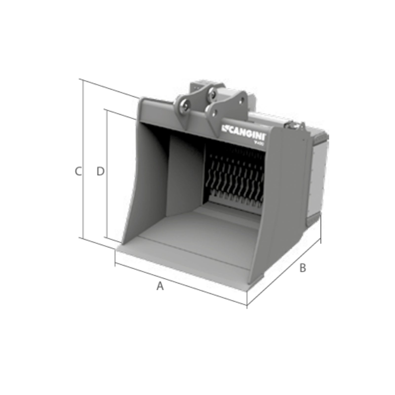 Schaufel-Separator/ Sieblöffel CANGINI V1000 für Bagger 7,5-10 Tonnen – Bild 2