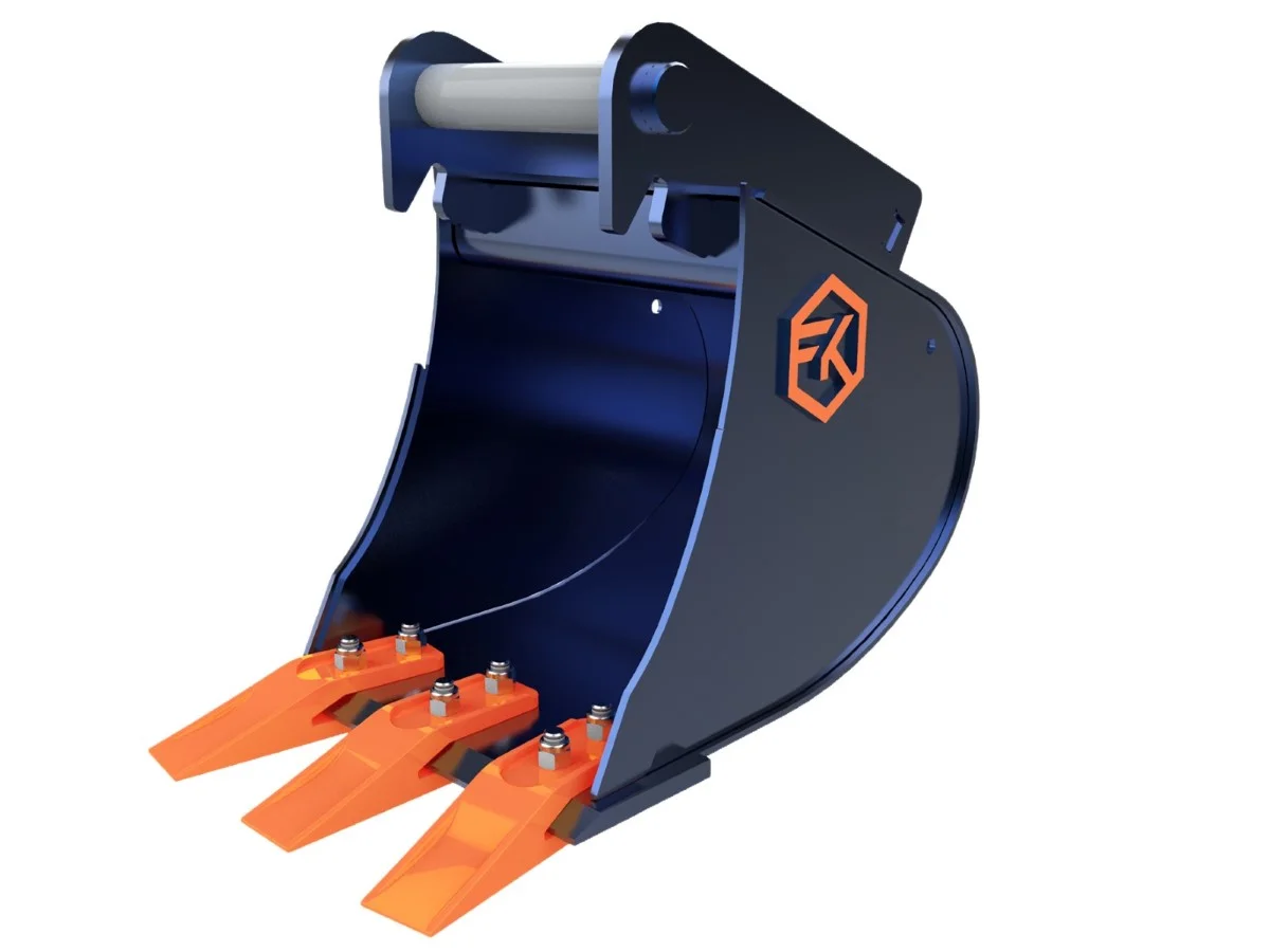 Tieflöffel MS01 mit Zähne EBA FK Machinery 0,5-1,9t 25-60cm