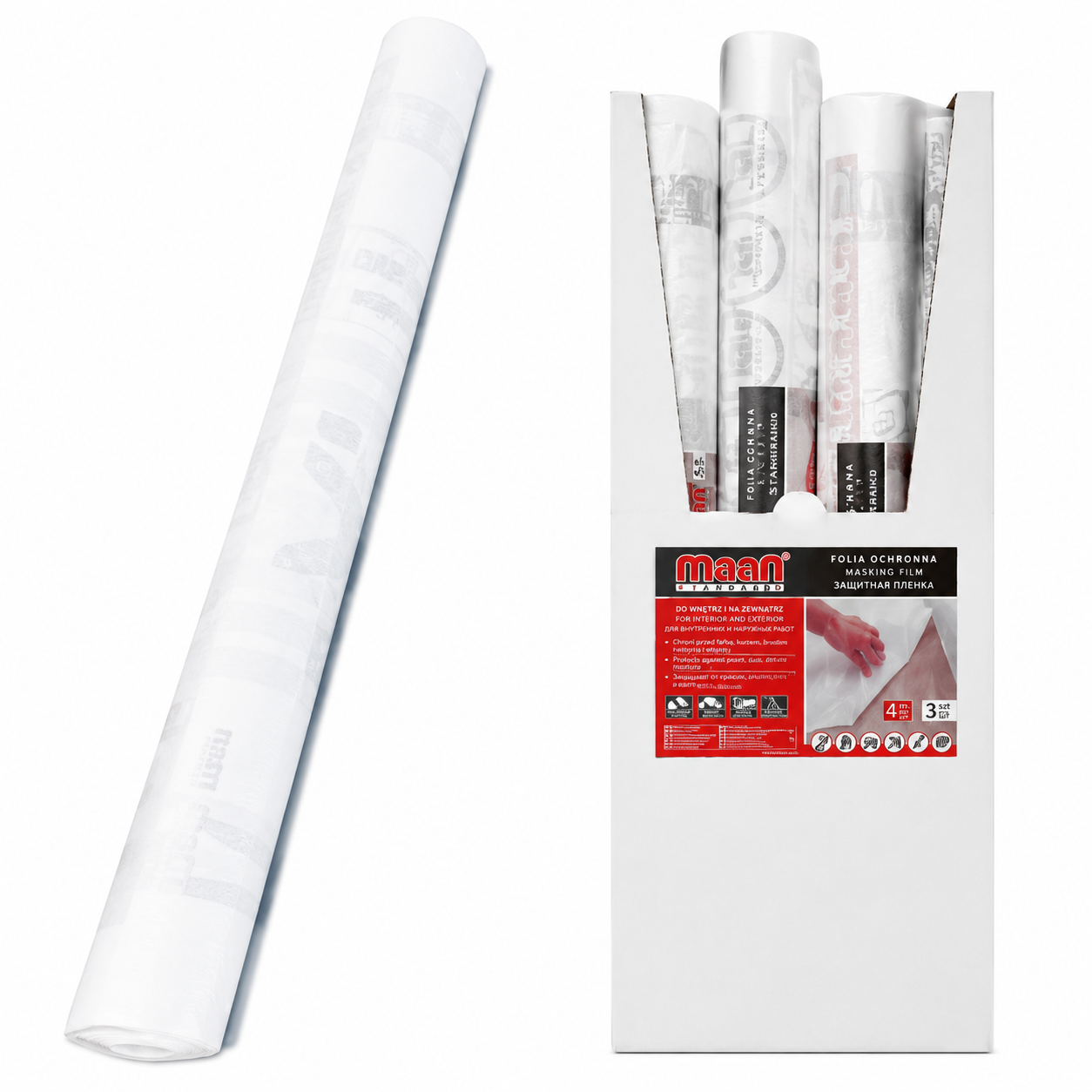 Selbsthaftendes Abdeckvlies/Malervlies WHITE 1 x 10 m, 120 g/m²